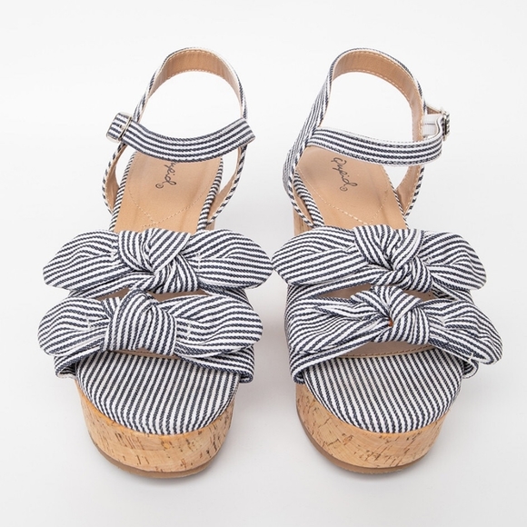 High Tides Espadrilles | Nautical High Heel Sandals | 3¼" Heels - Picture 2 of 5